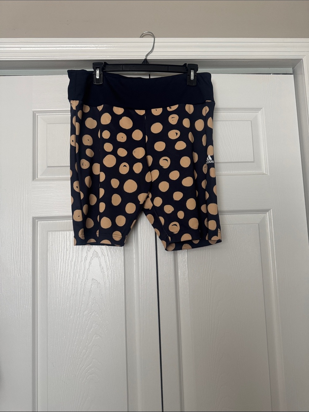 Adidas x Farm Rio  Women’s Black and Beige Polka Dot Bike Shorts
